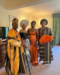 New African Trumpet Bridesmaid Dresses Long,Off Shoulder Wedding Guest Dress